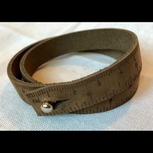 Suede Ruler Wrap Bracelet